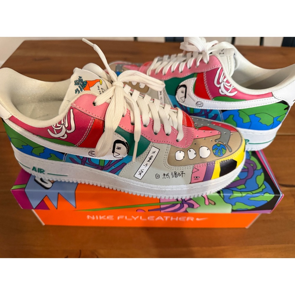 Nike Air Force 1 Low Flyleather Ruohan Wang Men's Shoes CZ3990-900 Size 8.5
